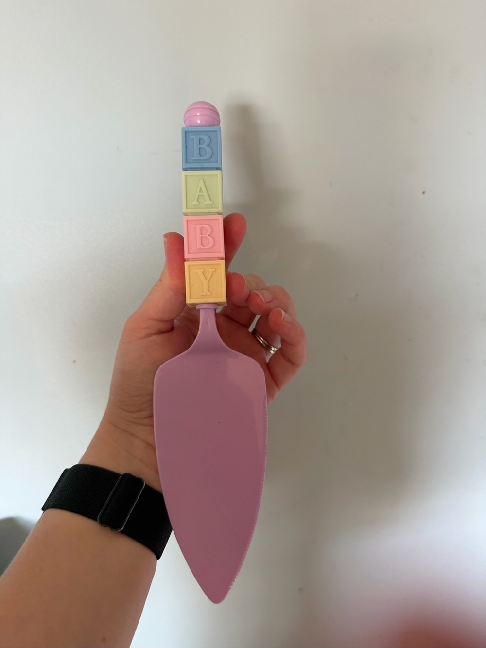Baby Blocks Pink Cake Server - Pastel Kids Toy